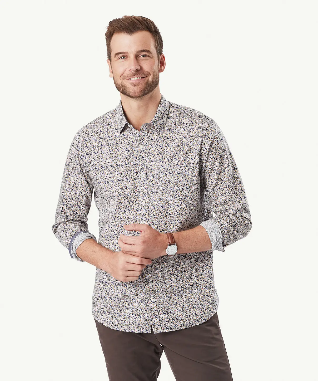 Gazman Tailored Casual Floral Print Long Sleeve Shirt - Autumn 3 Gazman Tailored Casual Floral Print Long Sleeve Shirt - Autumn