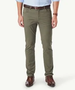 Gazman Modern Stretch 5 Pocket Pants - Army
