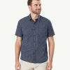 Gazman Casual Floral Print Short Sleeve Shirt - Navy -Cheap Accessories Store 1 43364