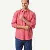 Gazman Pure French Linen Long Sleeve Shirt - Red -Cheap Accessories Store 1 46121