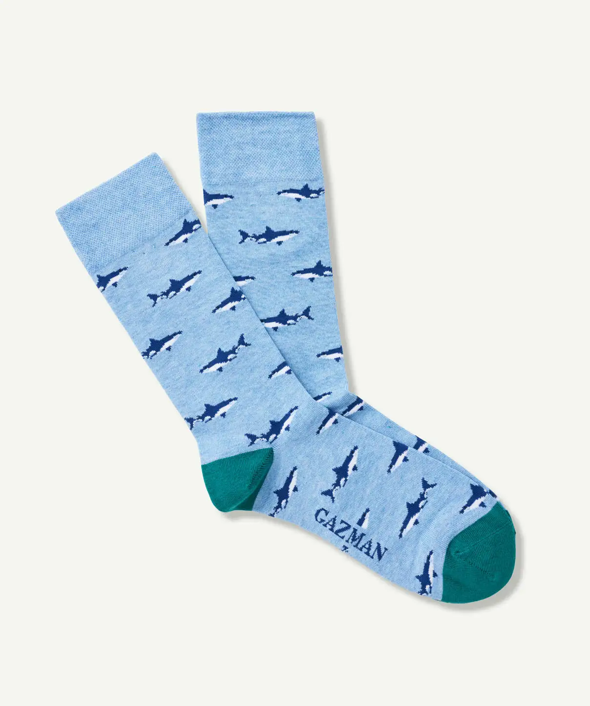 Gazman Non Tight Shark Sock - Blue Marle 3 Gazman Non Tight Shark Sock - Blue Marle