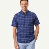 Gazman Casual Madras Check Short Sleeve Shirt - Navy 2 Gazman Casual Madras Check Short Sleeve Shirt - Navy -Cheap Accessories Store 1 46390