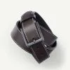 Gazman Stitch Leather Belt - Dark Chocolate