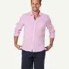 Gazman Pure French Linen Long Sleeve Shirt - Pink -Cheap Accessories Store 1 46894