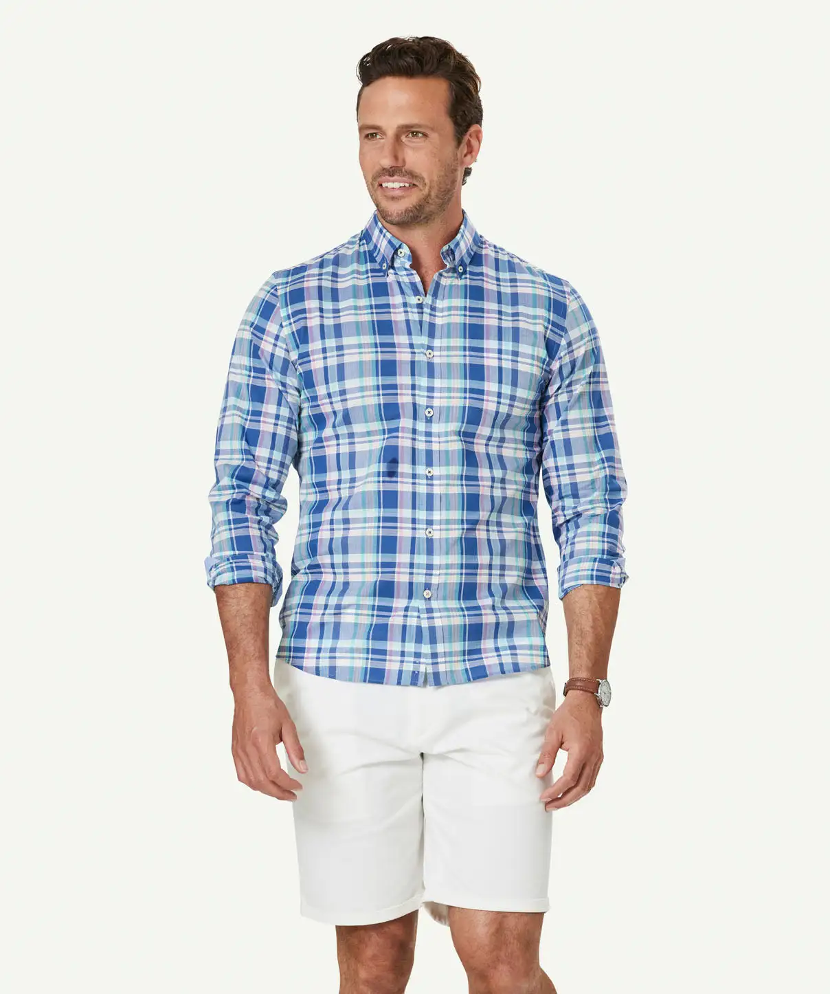 Gazman Tailored Casual Slub Check Long Sleeve Shirt - Multi Check 3 Gazman Tailored Casual Slub Check Long Sleeve Shirt - Multi Check