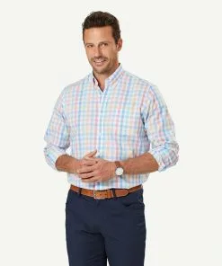 Gazman Easy Care Multi Check Long Sleeve Shirt - Multi Check