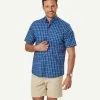 Gazman Easy Care Check Short Sleeve Shirt - Navy -Cheap Accessories Store 1 47309