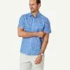 Gazman Linen Blend Cocktail Print Short Sleeve Shirt - French Navy 2 Gazman Linen Blend Cocktail Print Short Sleeve Shirt - French Navy -Cheap Accessories Store 1 47383