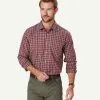 Gazman Casual Plaid Check Long Sleeve Shirt - Brick 1 Gazman Casual Plaid Check Long Sleeve Shirt - Brick -Cheap Accessories Store 1 48586