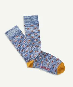 Cheap Accessories Store 43 Gazman Non Tight Motorcycle Sock - Denim