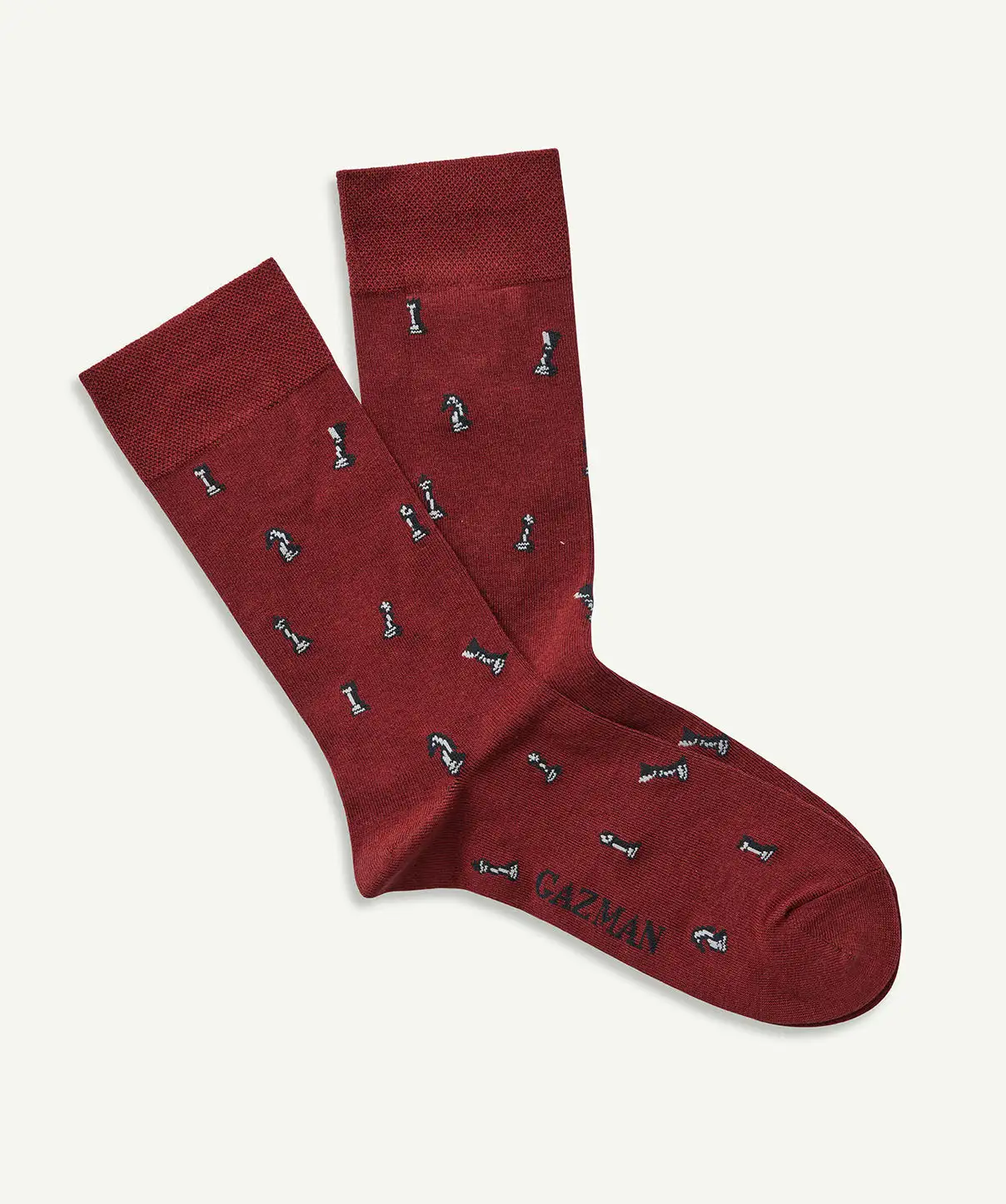 Gazman Non Tight Chess Sock - Brick 3 Gazman Non Tight Chess Sock - Brick