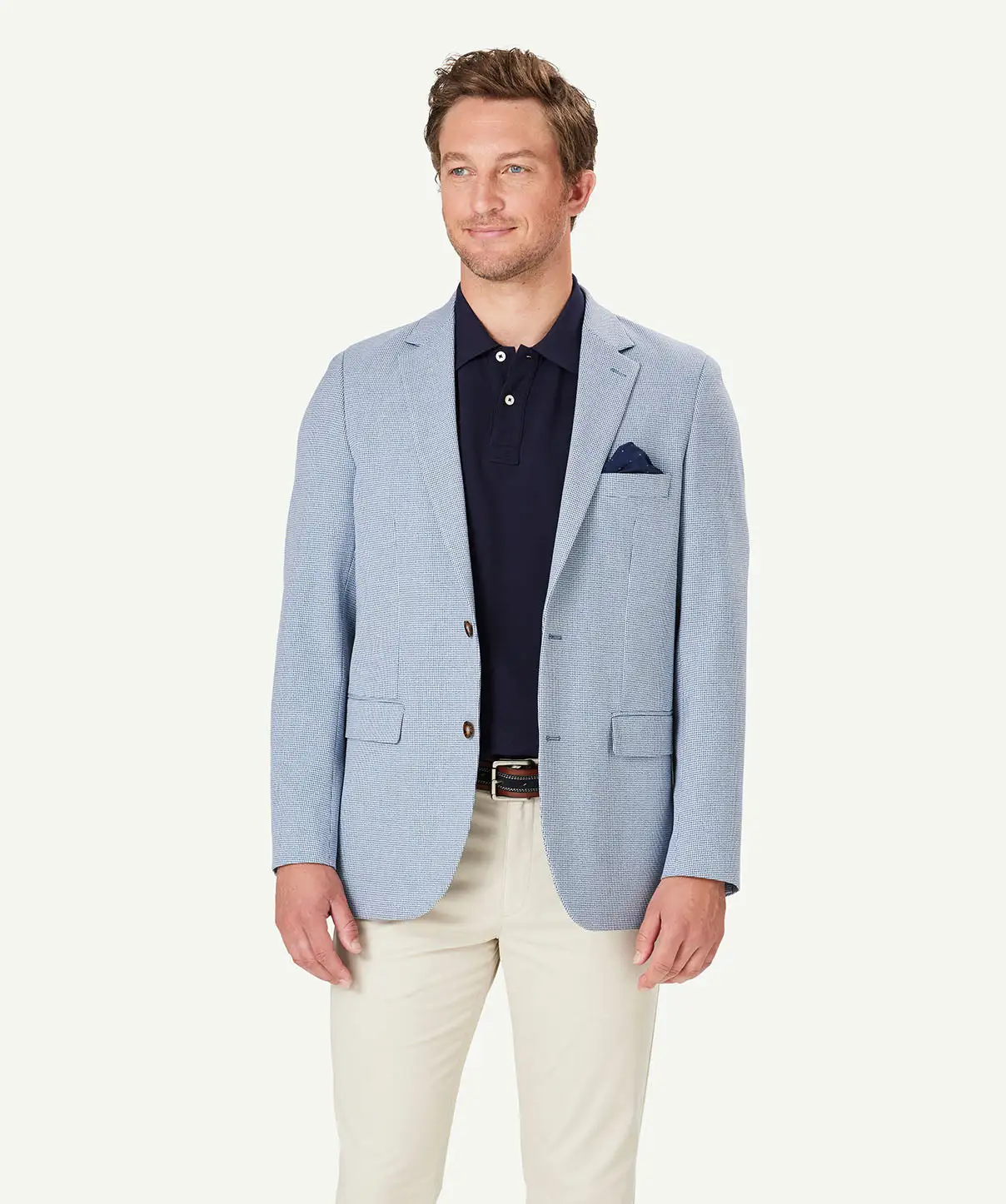 Gazman Performance Houndstooth Sports Jacket - Blue 3 Gazman Performance Houndstooth Sports Jacket - Blue
