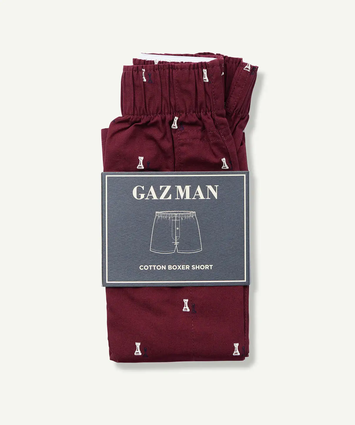 Gazman Chess Print Boxers - Merlot 3 Gazman Chess Print Boxers - Merlot