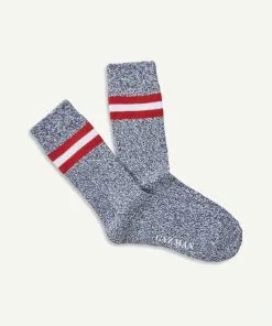 Gazman Non Tight Twisted Boot Sock - Navy