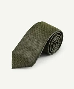 Gazman Silk Textured Plain Tie - Khaki