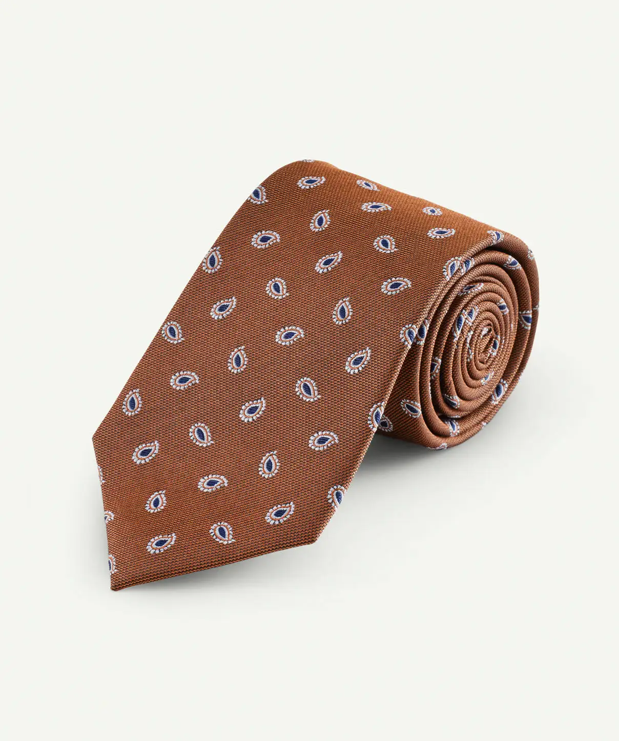 Gazman Silk Paisley Geo Tie - Orange 3 Gazman Silk Paisley Geo Tie - Orange