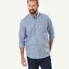 Gazman Easy Care Twill Melange Check Long Sleeve Shirt - Blue Melange 1 Gazman Easy Care Twill Melange Check Long Sleeve Shirt - Blue Melange -Cheap Accessories Store 1 49923