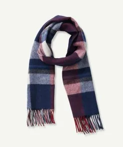 Gazman Bold Check Wool Scarf - Red