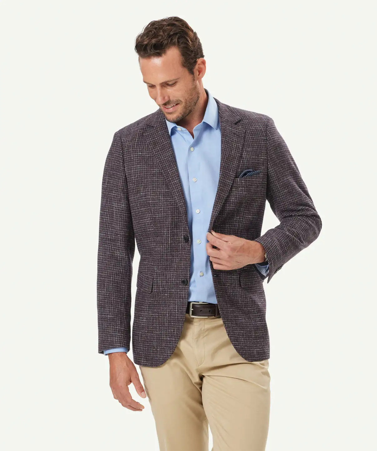 Gazman Wool Blend Textured Weave Sports Jacket - Mahogany 3 Gazman Wool Blend Textured Weave Sports Jacket - Mahogany