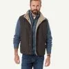 Gazman Reversible Quilted Sherpa Vest - Chocolate -Cheap Accessories Store 1 50050