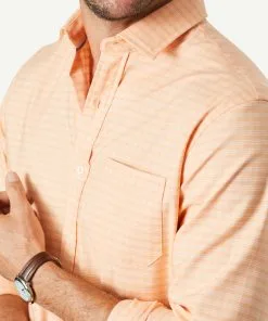 Gazman Easy Care Oxford Check Long Sleeve Shirt - Mango -Cheap Accessories Store 10 e4ffc3d4 d104 4c64 a584 ced32b031ac6