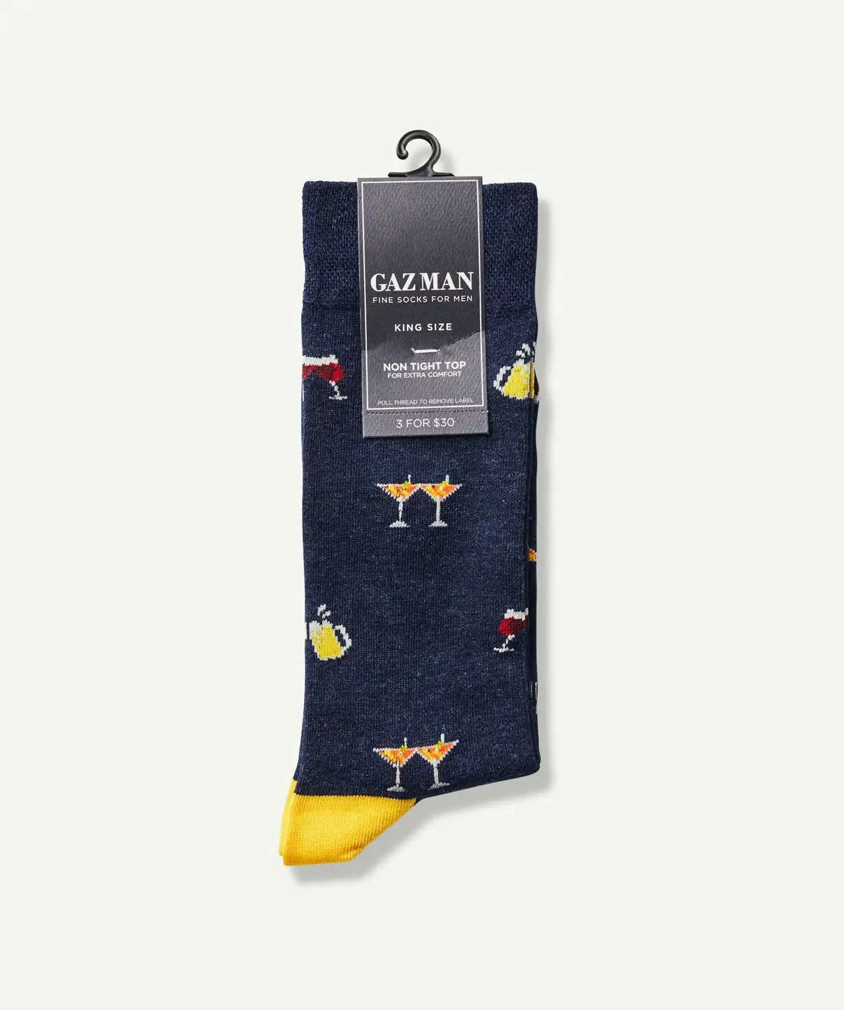 Gazman Non Tight Cheers Sock - Navy 4 Gazman Non Tight Cheers Sock - Navy - Image 2