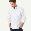 Gazman Tailored Casual Oxford Check Long Sleeve Shirt - White -Cheap Accessories Store 1 0ce7465b 3f28 43f3 a116 9e30bb2e44e3