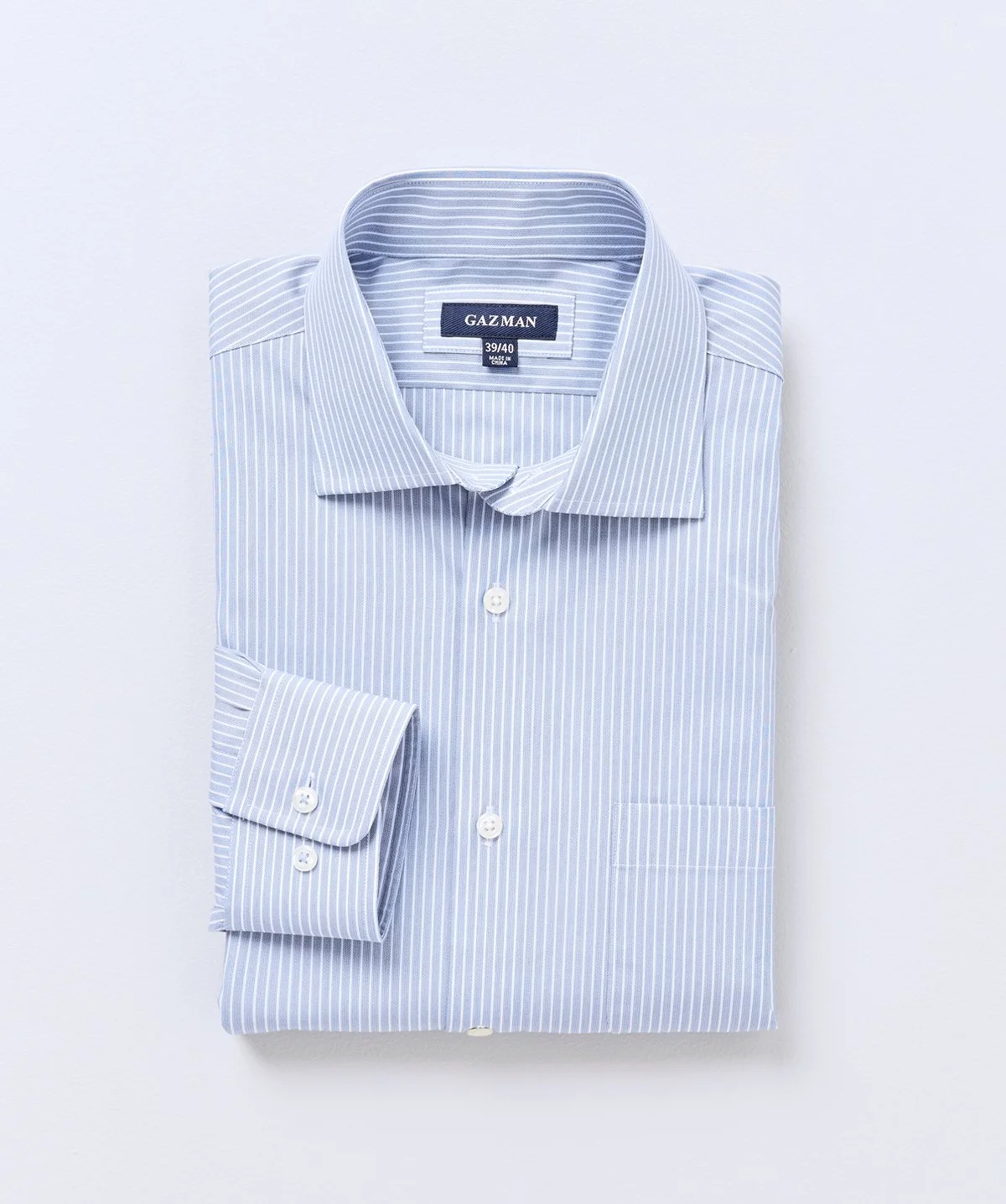 Gazman Classic Jaspe Business Shirt - Blue 4 Gazman Classic Jaspe Business Shirt - Blue - Image 2