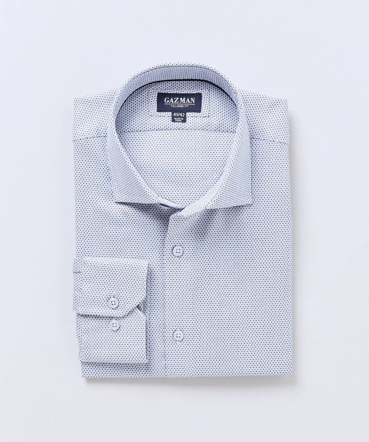 Gazman Tailored Fit Dobby Business Shirt - Blue 4 Gazman Tailored Fit Dobby Business Shirt - Blue - Image 2
