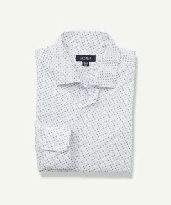 Gazman Easy Care Floral Print Business Shirt - White