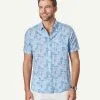 Gazman Linen Blend Vacation Print Short Sleeve Shirt - Marine Blue -Cheap Accessories Store 1 1d04d490 9d3f 4b28 9f0f f8665be949c9