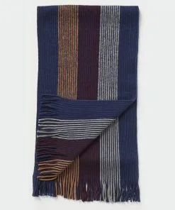 Gazman Multi Stripe Scarf - Burgundy