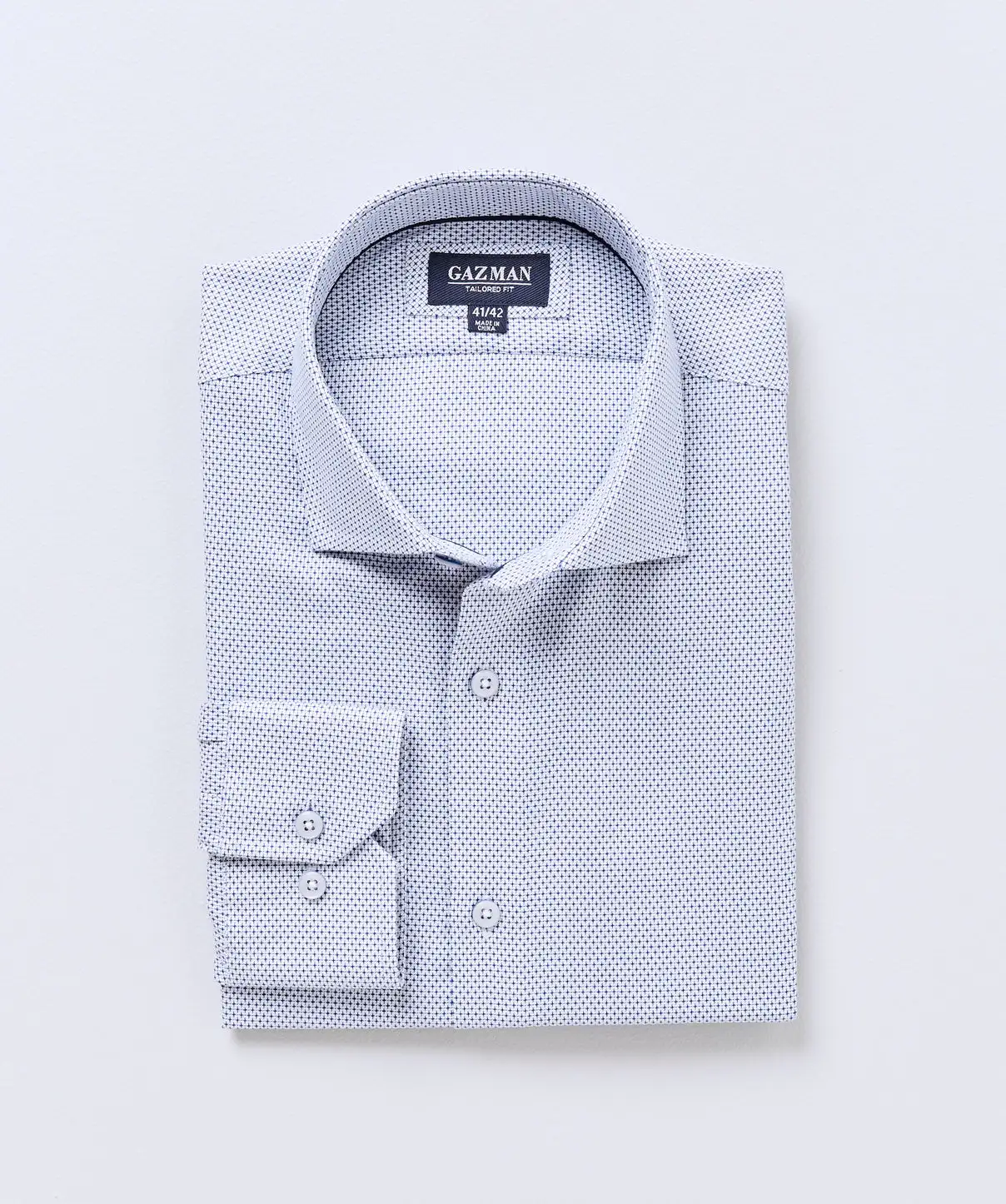 Gazman Tailored Fit Dobby Business Shirt - Blue 3 Gazman Tailored Fit Dobby Business Shirt - Blue