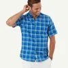 Gazman Easy Care Oxford Check Short Sleeve Shirt - Cobalt -Cheap Accessories Store 1 3eb0c8f5 ebfb 465e b051 f24a9f6596c5