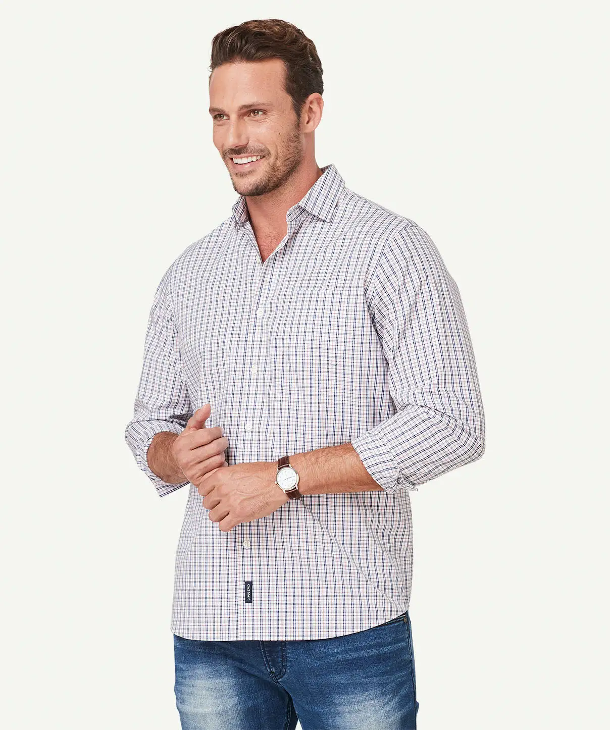 Gazman Easy Care Multi Check Long Sleeve Shirt - Multi Check 3 Gazman Easy Care Multi Check Long Sleeve Shirt - Multi Check
