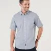 Gazman Casual Grid Print Short Sleeve Shirt - Navy -Cheap Accessories Store 1 458ba6cc 4b39 4e9b be74 c096e0fa5dc2