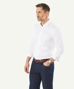 Gazman Tailored Fit Easy Care Oxford Shirt - White