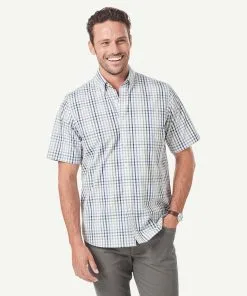 Gazman Easy Care Multi Check Short Sleeve Shirt - Multi Check