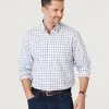 Gazman Brushed Twill Check Shirt - White -Cheap Accessories Store 1 753ed4e1 0f15 40e0 a0da d057a7625a20