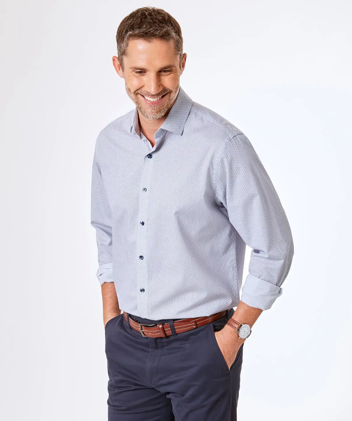 Gazman Geometric Print Shirt - White 3 Gazman Geometric Print Shirt - White