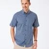 Gazman Geometric Print Short Sleeve Shirt - Navy -Cheap Accessories Store 1 9883299f 4049 4c9f 804a 241fe9a95b99