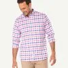 Gazman Easy Care Dobby Check Long Sleeve Shirt - Watermelon -Cheap Accessories Store 1 a6f6ef96 a256 4534 b4ba a961121a9983