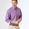 Gazman Easy Care Herringbone Check Shirt - Grape -Cheap Accessories Store 1 a7e111c4 7436 4fc6 ab73 54c4bc75f9d7