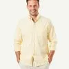 Gazman Casual Oxford Long Sleeve Shirt - Yellow