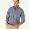 Gazman Easy Care Stretch Check Shirt - Navy -Cheap Accessories Store 1 c3068584 4ba8 43c8 ab1f 23575a29e59d