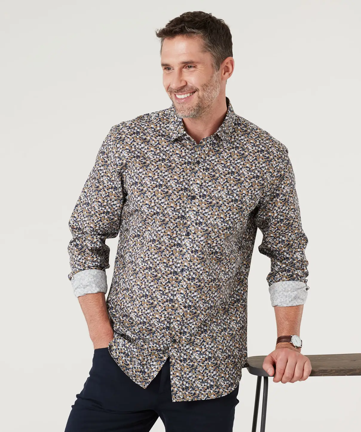 Gazman Tailored Fit Floral Print Shirt - Autumn 3 Gazman Tailored Fit Floral Print Shirt - Autumn