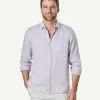 Gazman Linen Plain Long Sleeve Shirt - Lilac