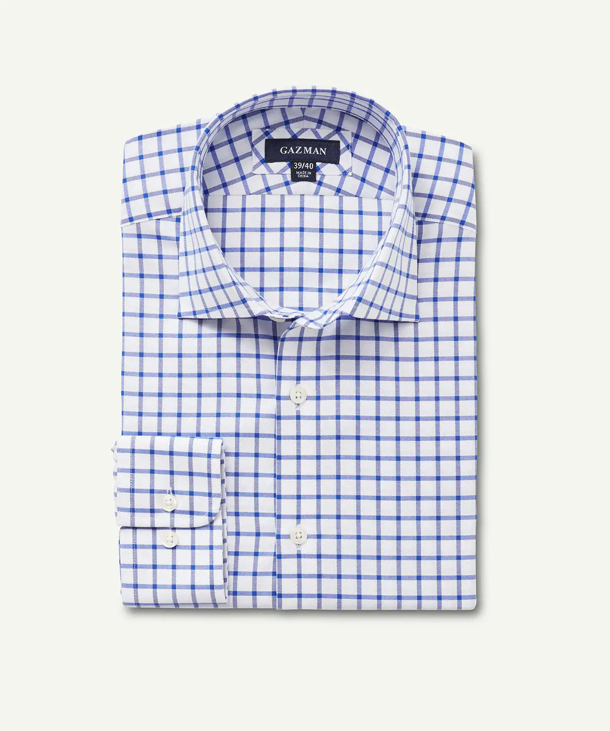 Gazman Easy Care Twill Check Business Shirt - Blue 3 Gazman Easy Care Twill Check Business Shirt - Blue