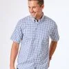 Gazman Easy Melange Box Check Short Sleeve Shirt - Denim -Cheap Accessories Store 1 dad18368 f2d4 4062 b569 0108b7816bfe