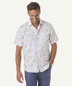 Gazman Linen Blend Floral Short Sleeve Shirt - Dove 11 Gazman Linen Blend Floral Short Sleeve Shirt - Dove -Cheap Accessories Store 1 dd2e8930 788e 416d b252 aa0c6ecca1fd